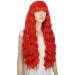 YEESHEDO Women's Long Wave Wig with Bangs - 28 Inches Natural Curly Wavy Synthetic Hair for Party, Cosplay, Halloween - Gold Red - Buy Online on SooperMarket.com
