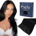 FSHINE black hair extension real hair clip 50cm 120 gram straight hair remy clip in extensions real hair black straight human hair 100% real hair 7 pieces #1 1.1 clip #1 50cm