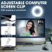 FDKOBE Webcam Lighting Ring Light for Laptop/Computer - 4'' Small Video Conference Lighting with Mount & Tripod, 3 Light Modes, 10 Brightness Levels - Selfie 3000k - Buy Online on SooperMarket.com