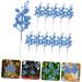 HOMSFOU 24 Pcs Christmas Imitation Berries Christmas Berries Picks Artificial Berry Twig Stem Gold Floral Picks Glitter Holly Berry Stem Xmas Red Fruit Home Decor Household Ribbon Foam Bluex2pcs 19X5X5CMx2pcs - Buy Online on SooperMarket.com