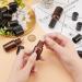 BENECREAT 24 Sets Essential Oil Roller Inserts Kit - Stainless Steel Balls & Black Caps for 5-15ml Bottles | Ideal for Essential Oils & Cosmetics - Buy Online on SooperMarket.com
