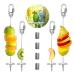 4 pieces of parrot spit bird parrots toys stainless steel small animal fruit vegetables stick holder search for feed hanging food treatment tool for parrots nymphensittish budgies