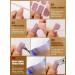 Kalolary 20PCS Luminous Glitter Gel Nail Polish Strips - Glow in the Dark Adhesive Full Wrap Stickers + Nail File - Rose - Buy Online on SooperMarket.com