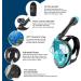Jwintee Full Face Snorkel Mask | 180 Panoramic View for Kids and Adults | Camera Mount | Anti-Leak & Anti-Fog | Safe Breathing | Green/Black Medium - Buy Online on SooperMarket.com