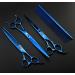 8 inch Purple Dragon 3 in 1 Professional Pet Grooming Thinning Scissors - Upward Curved Shears - Dog Hair Cutting Scissor in Blue - Buy Online on SooperMarket.com