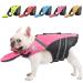 French Bulldog Life Jacket - Professional Dog Safety Vests for Swimming, Superior Buoyancy & Rescue Handle (Chest Girth: 17"-30" Weight: 17-28LB) Cute Pink