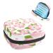Anna Cowper Flower Sanitary Napkin Storage Bag Feminine Menstrual Cup Pouches Nursing Pad Holder Tampon Bags Portable Period Bag for Women Teen Girls 1Pcs Multi-colored 3