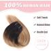 Vlasy Clip in Hair Extensions Human Hair 16 Inch (80 g) 7 Pieces Straight Natural Thick Weft Seamless Real Human Hair Extensions for Women - T2/27+T2/60 - Buy Online on SooperMarket.com