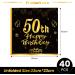 40 Black Napkins for 50th Birthday | Gold Party Paper Napkins 33x33cm | Elegant Decoration for Men Women and Girls - Buy Online on SooperMarket.com