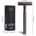 Oueyfer Double-Sided Safety Razor - Premium Zinc Alloy & Metal Handle for Effortless Hair Removal - Stylish Rose Gold with Bracket - Buy Online on SooperMarket.com