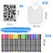 Anyuke 38-Piece Baby Care Set: 10 Washable Bibs 24 Textile Pens & 4 Stencils - Perfect for Baby Showers & Parties - Buy Online on SooperMarket.com