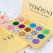 VERONNI Glitter Eyeshadow Palette - 15 Colors Matte Shimmer Glitter | High Pigment Eye Shadow Palette for Stage & Halloween Makeup - Buy Online on SooperMarket.com