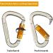 SOB Large Alloy Steel D-Ring Carabiner Clip - Heavy Duty Locking Carabiner for Hammock, Keychain, Camping & Hiking - Silver - Buy Online on SooperMarket.com