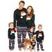 IFFEI Christmas Pyjamas Matching Family Pajamas Sets Xmas Pjs Letter Print Tops and Plaid Pants Sleepwear Nightwear for Women Men Kids Baby Pet Kids 3-4 Years Black/Santa Hat