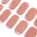 DANNI & TONI 28 Stickers Semi Cured Gel Nail Polish Strips Gel Nail Stickers Solid Colour (Everglow) Combination of Light Salmon with a Touch of Golden Shimmer
