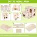 Byzesty Wooden Hamster House - 7 Piece DIY Toy & Accessories for Guinea Pigs Dwarf Hamsters Chinchillas | Fun Roller Bridge Rocker & Swing - Buy Online on SooperMarket.com