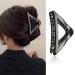Triangle Metal Hair Clip  Elegant Gunmetal Triangle Hair Clip for Women and Girls  Ideal for Daily Wear and Party  Strong Hold to Secure Hair without Slipping  Fashionable and Versatile. (Gunmetal)