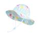 LANGZHEN Beach Sun Protection Hat for Baby Girls Adjustable Toddler Kids Hat Wide Brim Summer Play Hat with Chin Strap Flamingo 2-4 Years