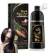 Black Hair Dye Shampoo Hair Color Shampoo Natural Hair Dye Shampoo 3 in 1 Long Lasting Natural Black Hair Dye Grey Coverage Shampoo Instant Hair Dye for Men Women Easy to Use