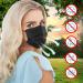 Black Disposable Face Masks - 50 Pack, 3 Ply Disposable Masks - Buy Online on SooperMarket.com