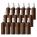 TIANZD 24 Pieces Empty 100 ml Brown PET Plastic Fine Mist Pump Spray Bottles with White Top Portable Sprayer for Perfume Water Cosmetic Travel Containers Refillable 2x Funnel
