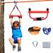 Slackline Pulley -63 FT Zipline Pulley kit for Backyard, Slackline Accessories for Ninja Warrior Obstacle Course for Kids - Zipline Backyard Accessories for Kids & Adults,Outdoor Backyard Adventure
