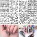 Black Retro Butterfly Nail Art Stickers - 8 Sheets Adhesive Decals for Acrylic Nails Decoration - Buy Online on SooperMarket.com