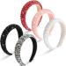 Syhood 5 Pieces Valentine's Day Rhinestone Padded Headband Crystal Beaded Glitter Hairband Wide Edge Bejewelled Headwear Baroque Rhinestone Embellished Headpiece Wedding Hair Accessory (Mixed Color)