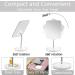 JASEFA 10x Magnification Makeup Mirror with Flexible Gooseneck Stand - White, 360 Rotation, Tabletop Cosmetic Mirror for Shower, Shaving, and Travel - Medium Size - Buy Online on SooperMarket.com