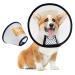Mesybveo 2 piece of break for dogs for dogs hewn ruff's cat made of plastic light elisabethan collar cone adjustable breaker for pets dog funnel for cats dogs (18-27cm)