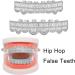 Dentures Gold Plated Brass Hip Hop Denture Set Tooth Decorative Bracket for Festivals(silver) - Buy Online on SooperMarket.com