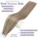 Fshine 20 Remy Human Hair Tape in Extensions 20 Inch - Highlighted Color 18 Ash Blonde and 22 Light Blonde - 20 Pieces 50 Gram Adhesive Tape Hair - #18/22(P18/613) - Buy Online on SooperMarket.com