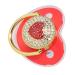 Baby Pacifier Set Silicone Bling Pacifier Comfortable to Wear Exquisite for Sleeping (Red)