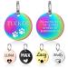 Yehanti dog brand with engraving - dog brand personalized with name telephone number and address stainless steel name tag for collar trailer brand for dogs cats and puppies (round)