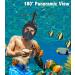 OUSPT Full Face Snorkel Mask with Detachable Camera Mount - Panoramic 180 View, Safety Breathing System, Anti-Fog, Anti-Leak - Adult&Kids Black Large - Buy Online on SooperMarket.com