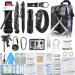EMDMAK First Aid Kit Survival Kit, 276Pcs Tactical Molle EMT IFAK Pouch Outdoor Gear Emergency Kits Trauma Bag for Camping Hiking Boat Hunting Home Car Earthquake and Adventures Acu Blue