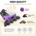 MARCENT Adjustable Inline Skates | Kids Roller Blades with Light up Wheels | Purple | Youth Size M (1-4) - Buy Online on SooperMarket.com