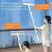 Squeegee For Window Cleaning with Spray and 3 Pads 2024 New Double Sided Spray Window Retractable Cleani Cleaner Spray Glass White 30cm panel - Buy Online on SooperMarket.com