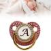 Gold Baby Pacifier Set with Rhinestones - Lightweight Pacifier for 6-18 Months (Letter A) - Perfect for Home Use - Buy Online on SooperMarket.com