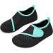 JIASUQI Kids Water Shoes Quick Dry Barefoot Aqua Socks - Black Blue Strip | Beach Pool Swimming | Size 10.5/11 UK Child - Buy Online on SooperMarket.com