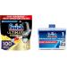 Bundle of Finish Ultimate Infinity Shine Dishwasher Tablets Bulk Scent : Lemon Size : 100 Dishwasher tabs + Finish Dishwasher Cleaner Twin Pack Original Pack of 2 2 x 250 ml