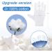Rovtop White Gloves - 20Pcs/10Pairs for Jewelry Inspection, Moisturizing, Eczema Hand Spa | Comfortable and Large White Gloves - Buy Online on SooperMarket.com