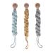Symbolife Pacifier Clip Macrame Braided Baby Pacifier Clips Boho Handmade Pacifier Strap Wooden Paci Clip Toy Straps Neutral Pacifier Clips 3 Pack Mixed 3