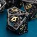 ARUOHHA Hollow DND Metal Dice Set Black Gold Dungeons and Dragons Dice D and D Dice Role Playing Games D+D Polyhedral Dice 7PCS RPG D&D Dice with Gift Box D20 D12 D10 D8 D6 D4 - Buy Online on SooperMarket.com