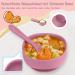 Mojinl Baby Silicone Dishes Set | 4-Piece BPA Free Suction Cup Tableware for Kids | Dishwasher Safe Pink Baby Dining Set - Buy Online on SooperMarket.com