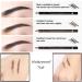 Sumeitang 12 Pcs Dark Brown Eyebrow Pencil Eyeliner Set - Waterproof, Long Lasting Eye Brow Pencil for Women - Professional Eye Makeup Gel Pen - Buy Online on SooperMarket.com