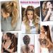 Clip in Ponytail Extension Wrap Around for Women Long Synthetic Natural Wavy Curly Hair Pony Tail Hair Extensions 17 inch Light Auburn - Buy Online on SooperMarket.com