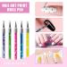 Sularpek 5 Pcs Double Ended Nail Design Brushes - Nail Art Point Drill Drawing Kit in Purple, Green, Pink, Blue, Yellow - Buy Online on SooperMarket.com