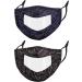 Set of 2 Reusable Adjustable 3-Layer Clear Black Game Face Masks - Gyothrig - Buy Online on SooperMarket.com