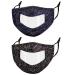 Gyothrig 2 Pcs Reusable Adjustable 3 Layer Clear Face Mask. Clear Black Game